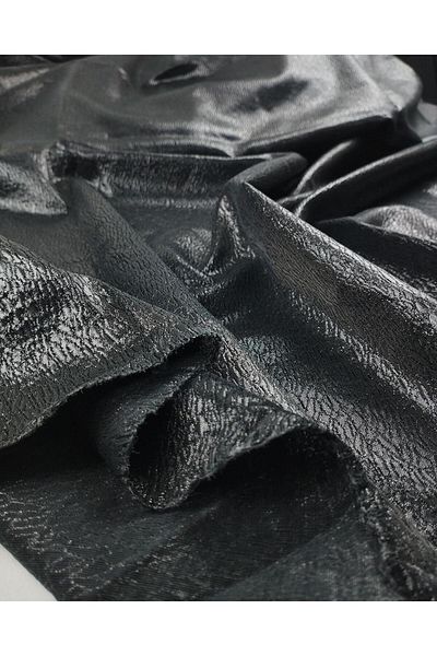 Kumaş Parça 49% Viscose 26% Metallic 25% Synthetic Anthracite Monorail Satin-Like Woven (Width 140 cm X Length 200 cm)