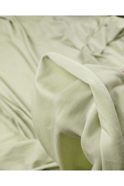 Kumaş Parça Thin Combed Cotton in Pale Green Color Width: 160