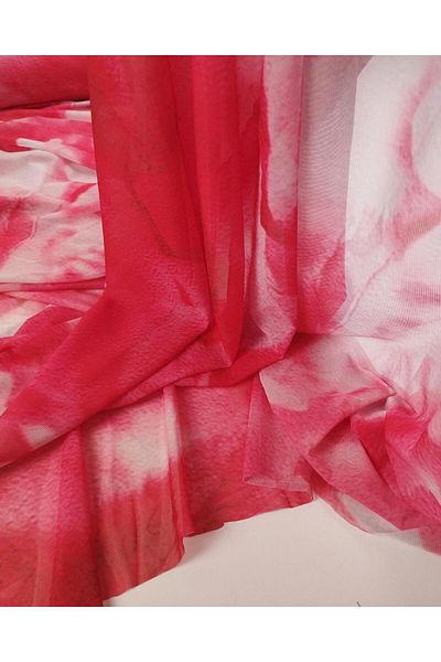 Kumaş Parça Mesh in Pink and White Colors (Width 140 cm X Length 250 cm)