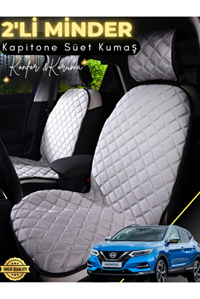 stiloto Nissan Qashqai Compatible 2-Piece Suede Auto Seat Cushion |   Anti-Sw...