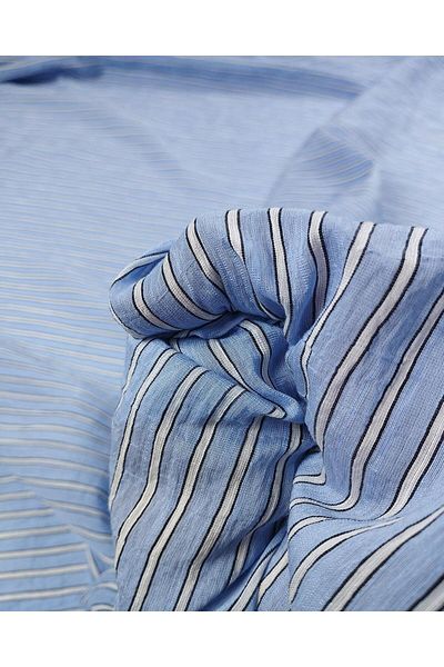 Kumaş Parça Blue White Transverse Striped Aerobin Woven (Width 150 cm X Length 150 cm)