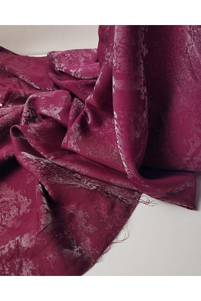 Kumaş Parça Patterned Woven in Burgundy Color (Width 140 cm X Length 150 cm)