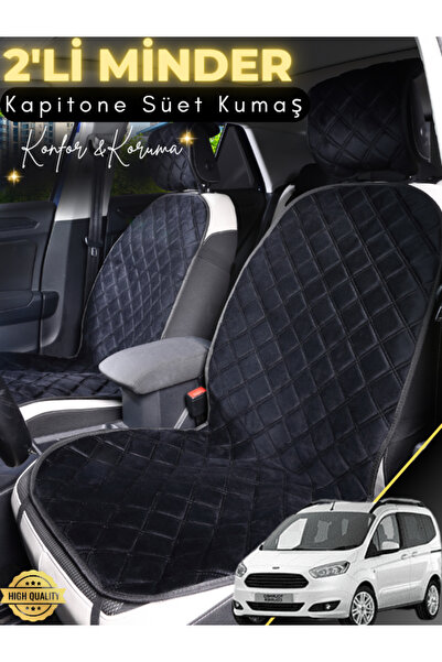 stiloto وسادة مقعد سيارة من جلد الغزال مكونة من قطعتين متوافقة مع Ford Courie...