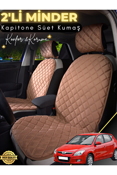 stiloto وسادة مقعد سيارة من جلد الغزال مكونة من قطعتين متوافقة مع Hyundai İ30...