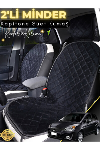 stiloto وسادة مقعد سيارة من جلد الغزال متوافقة مع ميتسوبيشي كولت مكونة من قطع...