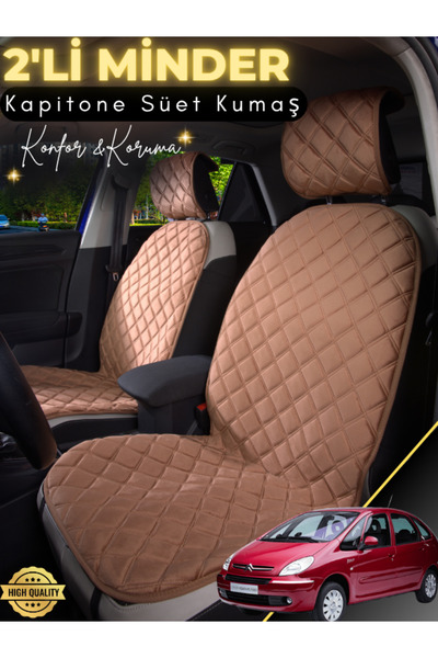 stiloto وسادة مقعد سيارة من جلد الغزال متوافقة مع سيتروين كسارا مكونة من قطعت...