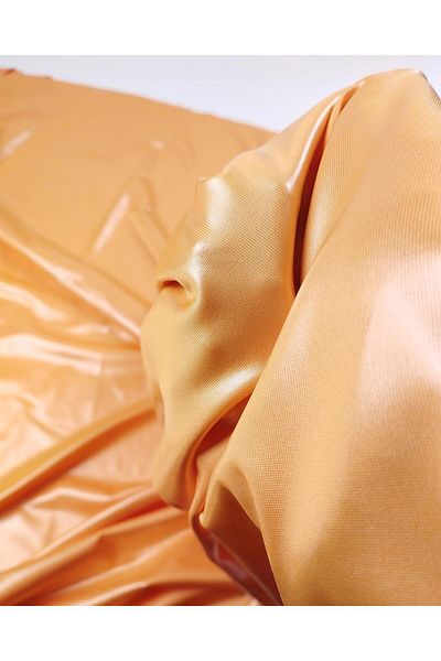 Kumaş Parça Shiny Foil Jersey in Pastel Orange Color (Width 140 cm X Length 260 cm)