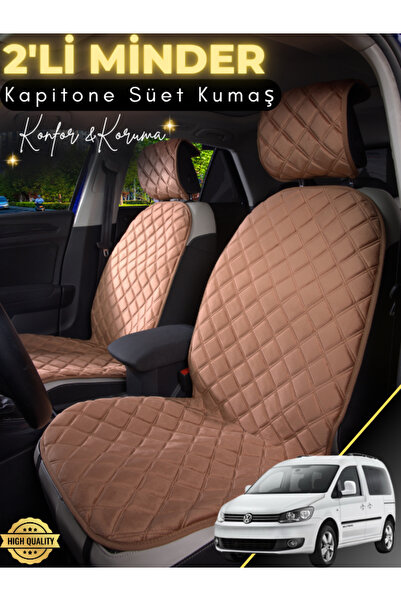 stiloto وسادة مقعد سيارة من جلد الغزال مكونة من قطعتين متوافقة مع سيارة فولكس...