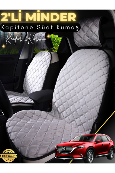 stiloto وسادة مقعد سيارة من جلد الغزال مكونة من قطعتين متوافقة مع Mazda Cx9 |...