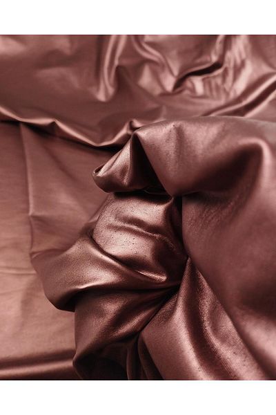 Kumaş Parça Red Brown Interstitial Color Foil Plated Jersey Width: 145