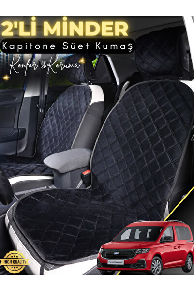 stiloto وسادة مقعد سيارة من جلد الغزال مكونة من قطعتين متوافقة مع Ford Tourne...