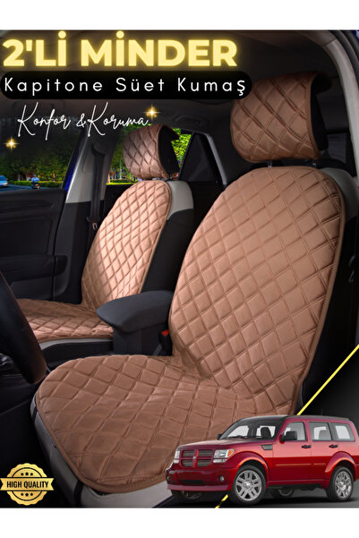 stiloto وسادة مقعد سيارة من جلد الغزال مكونة من قطعتين متوافقة مع دودج نيترو ...