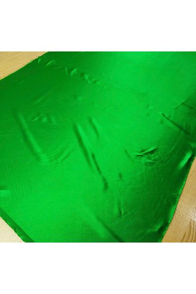 Kumaş Parça Satin Viscose in Green Color (Width 120 cm X Length 105 cm)