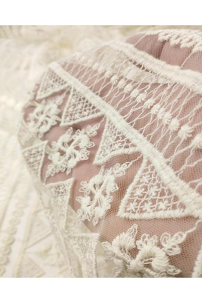 Kumaş Parça Δαντέλα σε χρώμα Cream Ecru (Πλάτος 130 cm x Μήκος 250 cm)