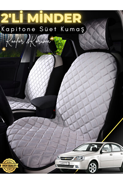 stiloto وسادة مقعد سيارة من جلد الغزال مكونة من قطعتين متوافقة مع شيفروليه لا...