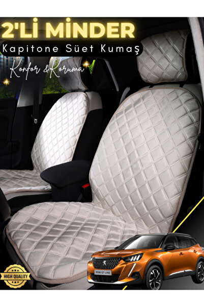 Guerrino Peugeot 2008 Compatible 2-Piece Suede Auto Seat Cushion |   Anti-Swe...