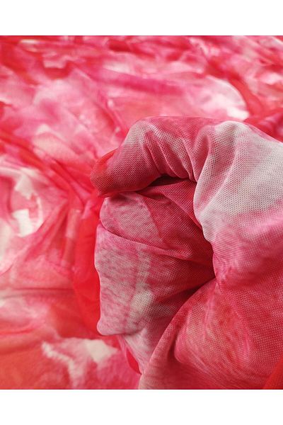 Kumaş Parça Mesh in Red Pink Colors (Width 140 cm X Length 230 cm)