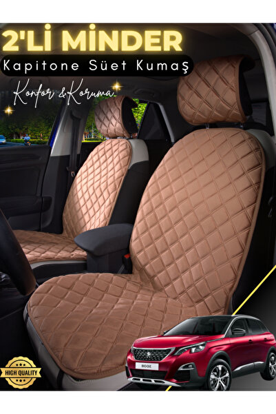 stiloto وسادة مقعد سيارة من جلد الغزال مكونة من قطعتين متوافقة مع بيجو 3008 |...