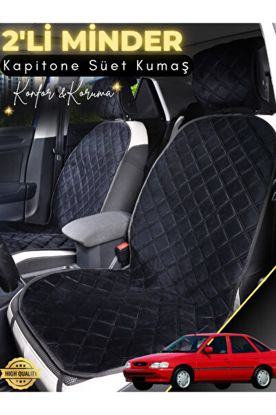 Figapp وسادة مقعد سيارة من جلد الغزال مكونة من قطعتين متوافقة مع سيارة Ford E...