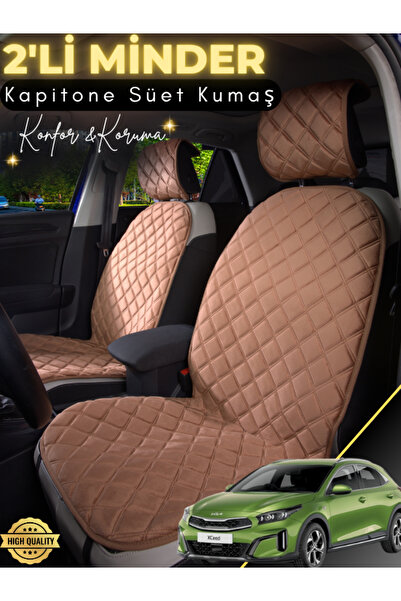 stiloto وسادة مقعد سيارة من جلد الغزال مكونة من قطعتين متوافقة مع كيا سيد |  ...