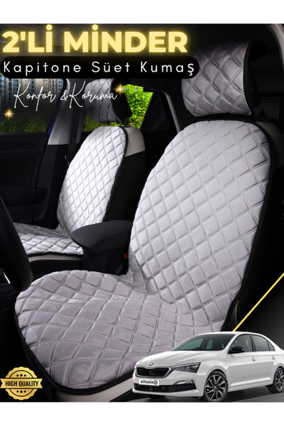 stiloto Seat Rapid Compatible 2-Piece Suede Auto Seat Cushion |   Anti-Sweat ...