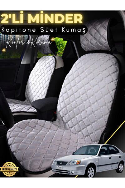 stiloto وسادة مقعد سيارة من جلد الغزال متوافقة مع هيونداي أكسنت أديميرا مكونة...