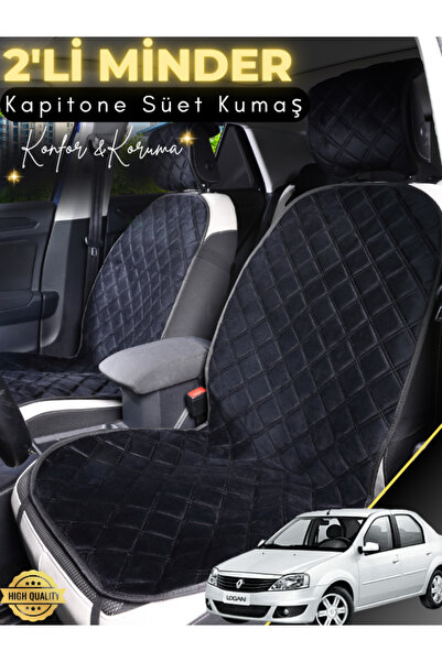 stiloto وسادة مقعد سيارة من جلد الغزال مكونة من قطعتين متوافقة مع داسيا لوجان...