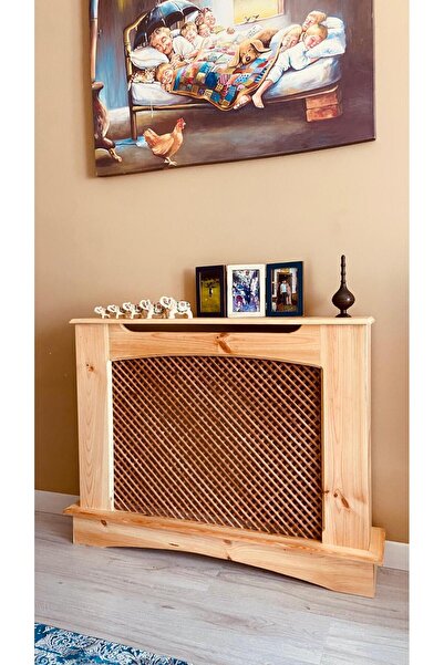 handwood Ahşap Hazeranli Petek Önü Kapama Dresuar Petek Kaplama 120cm Şömine Tasarımlı