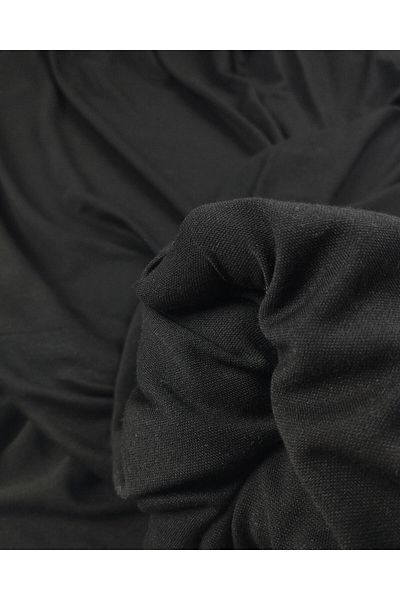 Kumaş Parça Interlock Knitted Thin in Black Color (Width 170 cm X Length 230 cm)