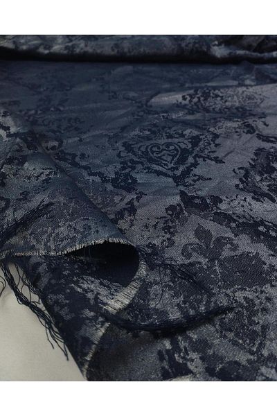 Kumaş Parça Υφαντό με μοτίβο από υφαντό σε μπλε ναυτικό χρώμα (Πλάτος 140 cm x Μήκος 330 cm)