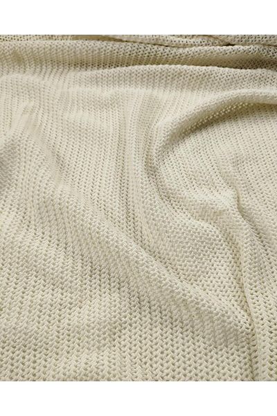 Kumaş Parça Knitwear in Cream Bone Color Width: 130