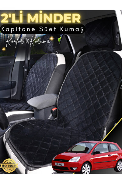 stiloto وسادة مقعد سيارة من جلد الغزال مكونة من قطعتين متوافقة مع سيارة Ford ...