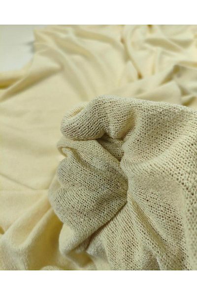 Kumaş Parça Knitted Knitwear in Cream Color (Width 150 cm X Length 150 cm)