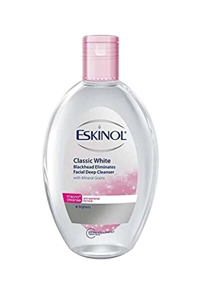 Eskinol منظف عميق للوجه كلاسيك وايت لإزالة الرؤوس السوداء من ايسكينول 225مل