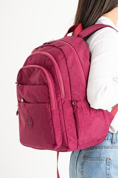 Baginn Unisex School Bag Clinker Fabric Backpack Multi-Pocket Lightweight Rainproof 42*30 cm