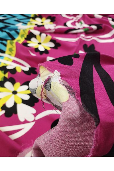 Kumaş Parça Pink Floral Cotton Viscose (Width 150 cm X Length 280 cm)