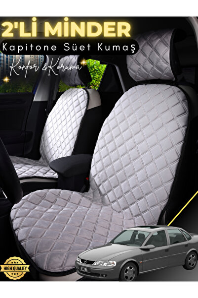 stiloto وسادة مقعد سيارة من جلد الغزال متوافقة مع أوبل فيكترا بي مكونة من قطع...