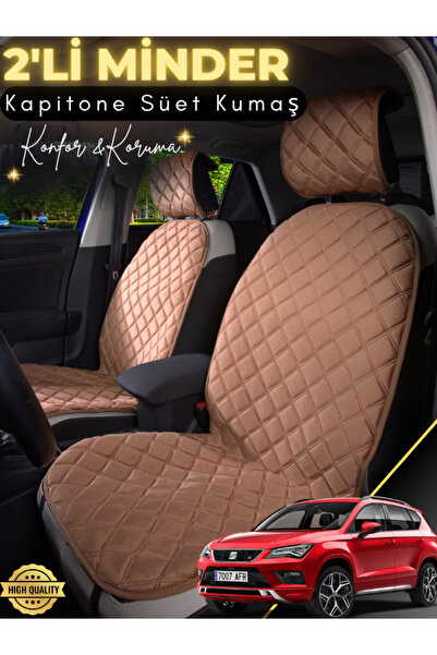 stiloto وسادة مقعد سيارة من جلد الغزال مكونة من قطعتين متوافقة مع سيارة سيات ...