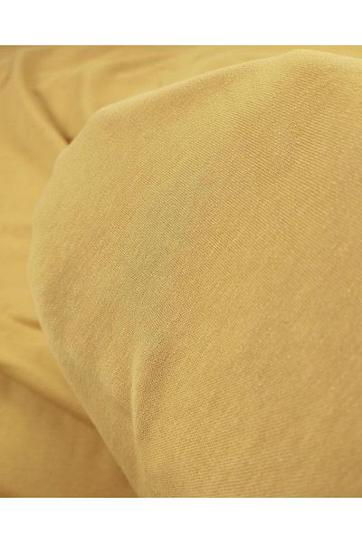 Kumaş Parça Interlock Combed Cotton in Mustard Color (190 Width cm X Length 190 cm)