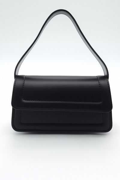 Silblack Faux Leather Shoulder and Hand Bag – Stylish Design, Double Strap Model Suitable for Daily Use