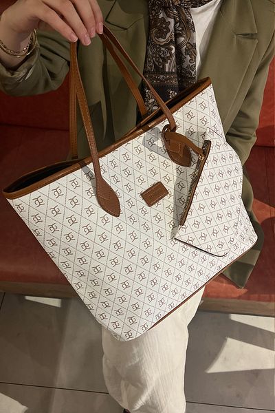 torime Large Size Patterned Vegan Leather Women's Shoulder & Shoulder Bag