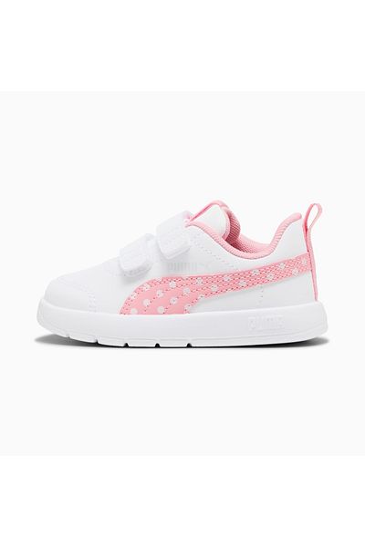 Puma Pantofi casual pentru copii alb-roz Courtflex V3 Dotty V Inf 398759-05
