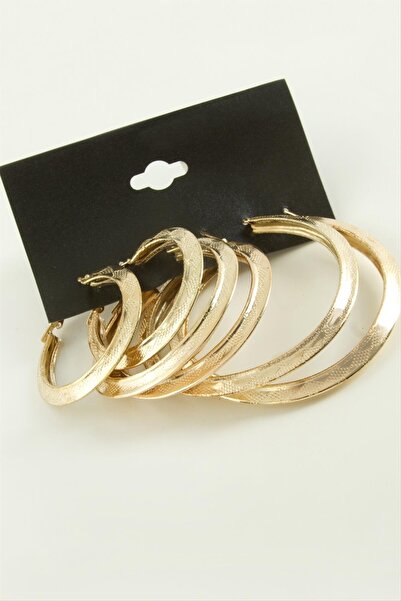 Marsilyan Triangle Metal Hoop Earrings 6 Pieces