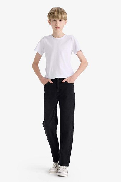 DeFacto Pantaloni de blugi pentru băiat, cu picioare drepte, cu croiala dreaptă F0454A825AU