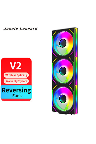 choice2 مروحة هيكل كمبيوتر ARGB أخرى V2 BR 3 في 1 مقاس 120 مم من A-RGB مع مرآة لا نهائية - مزامنة PWM بسلسلة ديزي 3 دبابيس 5 فولت،