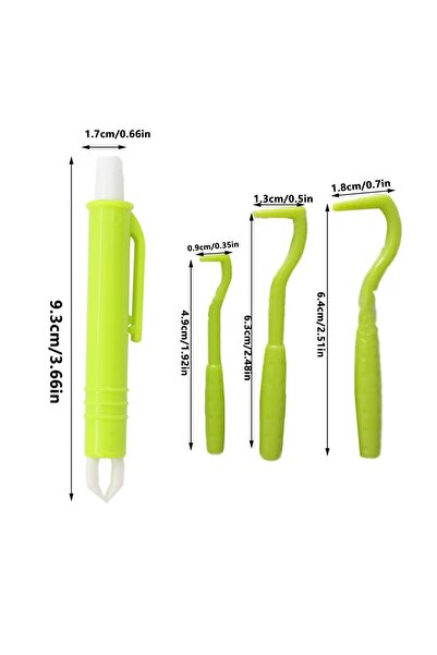 Choice1 مجموعة أدوات إزالة البراغيث والقراد الخضراء (4 قطع) - خطافات، ملاقط، ...