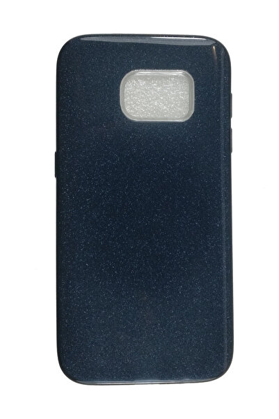 OEM Carcasă compatibilă cu Samsung Galaxy S6 Edge, silicon cu sclipici, neagră