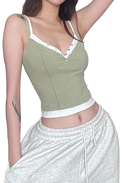 Köstebek Πράσινο και λευκό κορμάκι με κορδόνια