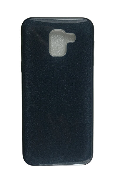 OEM Carcasă compatibilă cu Samsung Galaxy J6 (2018), silicon cu sclipici, neagră