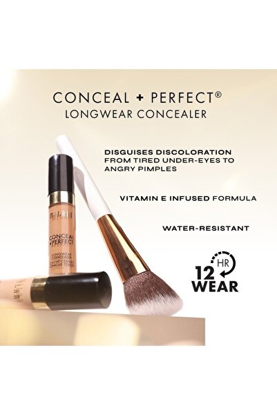 MILANI Conceal + Perfect Longwear Concealer 130 Light Beige – Full Coverage, Crease‑Proof,0.17 fl oz